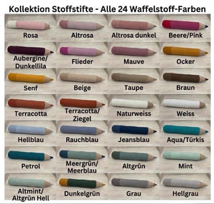 Weiches personalisiertes Kissen in Form eines großen Stifts zum Einkuscheln, kreative Dekoration für Kinderzimmer.