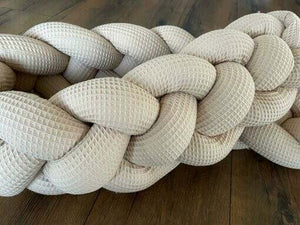 Handgefertigte 4fach-geflochtene Bettschlange - Knotenschlange - Geflochtene Bettschlangen Konfigurator - nach Wunsch Mein Shop