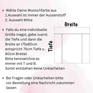 Konfigurator Wickelauflage mit geflochtener Umrandung, individuell gestaltet, in Amelias-Designs, Variation von Mein Shop