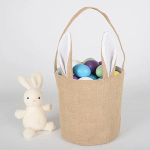 Jute-Ostertasche nach Wunsch bedruckt, nachhaltige Geschenkverpackung, umweltfreundliche Tasche mit individuellem Druck
