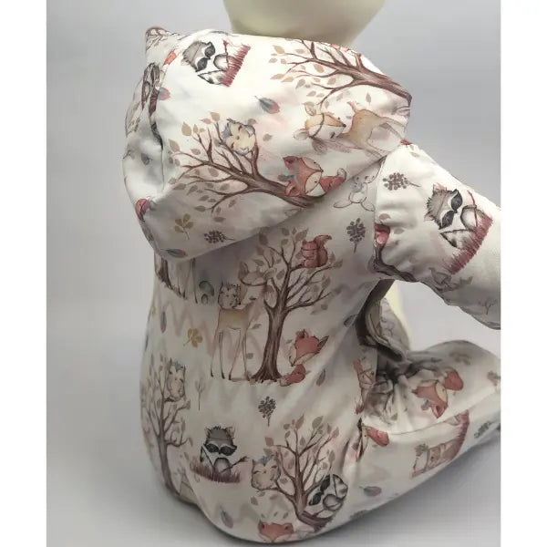 Waldtiere Overall Jersey für Kinder, Größe 86/92, mit Tiermuster, weiches Material, von Mein Shop
