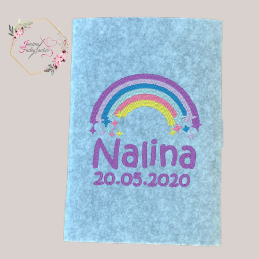 U-Heft-Hülle - bestickt