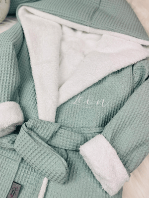 Bademantel für Kinder - Waffelstoff und Frottee Mein Shop