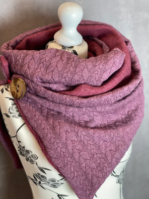 Wickelschal, Dreieckstuch Zopfstrick Mauve Mein Shop