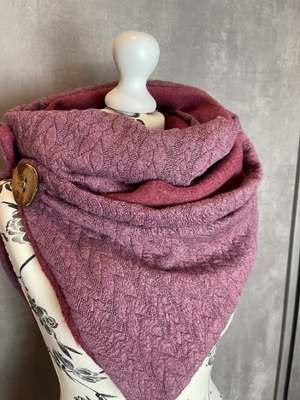 Wickelschal, Dreieckstuch Zopfstrick Mauve Mein Shop