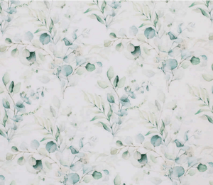 Krabbeldecke mit Eukalyptusblättern, individuell bestickbar mit Namen, weiche Babydecke von Mein Shop, ideal zum Spielen und Kuscheln