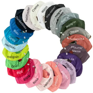 Dreieckstücher 3er Set von Mein Shop, personalisiert in verschiedenen Farben, auf Farbkarte abgebildet