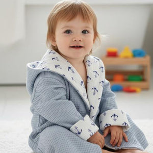 Bademantel für Kinder - Waffelstoff und Frottee Mein Shop