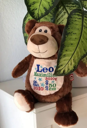 Bär - personalisierbar - Janines Fadenzauber