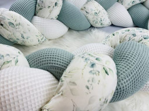 Geflochtene Wickeltischumrandung in Wunschfarbe, handgefertigt, passend für Babywickeltisch, flexible Farbauswahl, Mein Shop