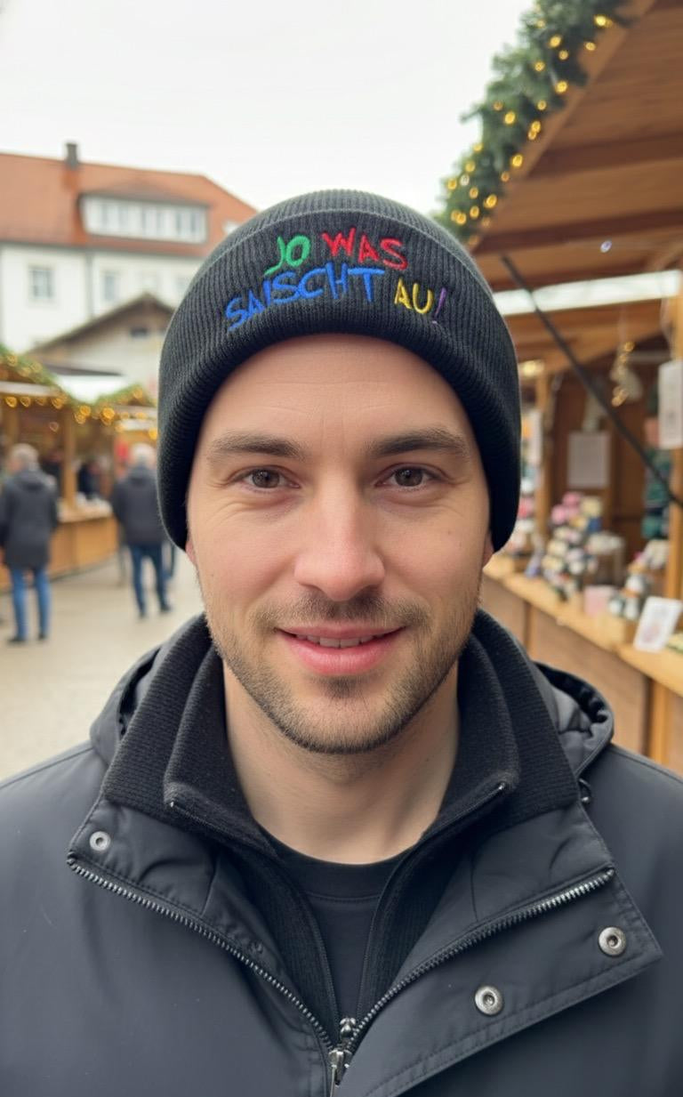Strickmütze / Beanie nach Wunsch bestickt Mein Shop
