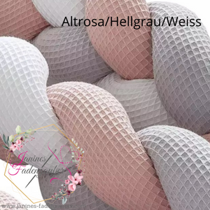 Geflochtene Wickeltischumrandung in verschiedenen Farben, handgefertigt, passend für Babywickeltische, individuell auswählbar