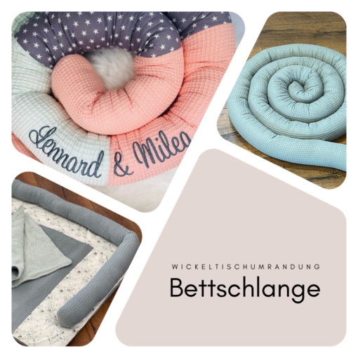 Einfache Bettschlange - Konfigurator - Wickeltischumrandung - Bettschlange - auch einfarbig möglich