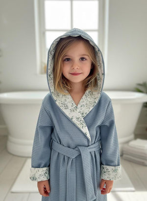 Bademantel für Kinder - Waffelstoff und Frottee Mein Shop