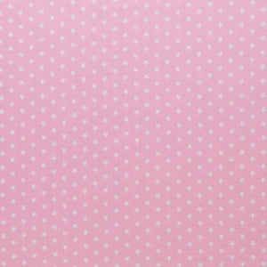 Geflochtene Bettschlange in Rosa mit Sternen, individuell anpassbar von 70cm bis 650cm, von Mein Shop.