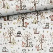 Beige Babykissen mit Waldtiere-Design, individuell zusammengestellt, weiches Kissen für Babys von Mein Shop