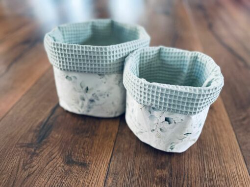 Rundes Utensilo Set von Mein Shop in verschiedenen Farben und Mustern, praktische Körbchen für Ordnung und Aufbewahrung.