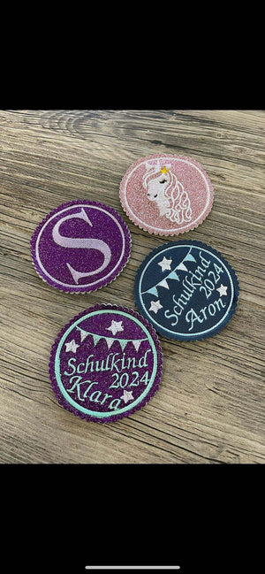 Schulranzen Klettie / Button/ Magnet/ Aufnäher / Anhänger zum anbringen auf Schulranzen oder Schultüten. Mein Shop