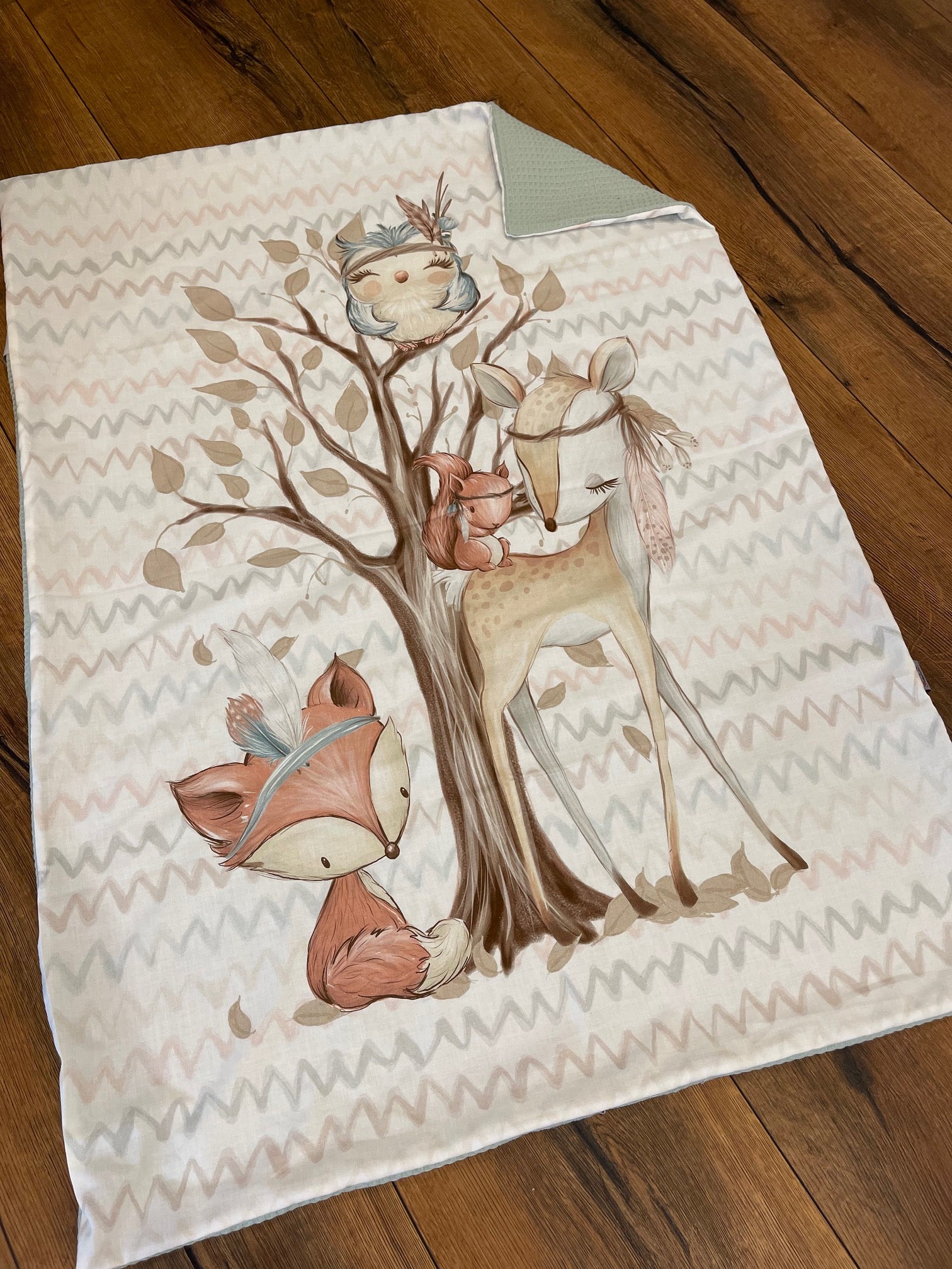 Babydecke Waldtiere / Personalisiert