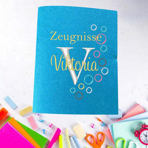 Zeugnishülle nach Wunsch bestickt Mein Shop