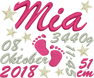 Einhorn Weiß nach Wunsch bestickt Mein Shop