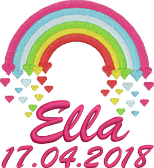 Einhorn Weiß nach Wunsch bestickt Mein Shop