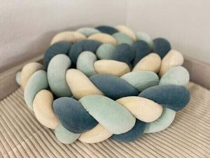 Geflochtene Bettschlangen – KUSCHELIGER und FLAUSCHIGER Velourstoff – Konfigurator – nach Wunsch Mein Shop