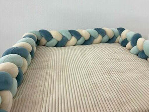 Geflochtene Bettschlangen – KUSCHELIGER und FLAUSCHIGER Velourstoff – Konfigurator – nach Wunsch Mein Shop