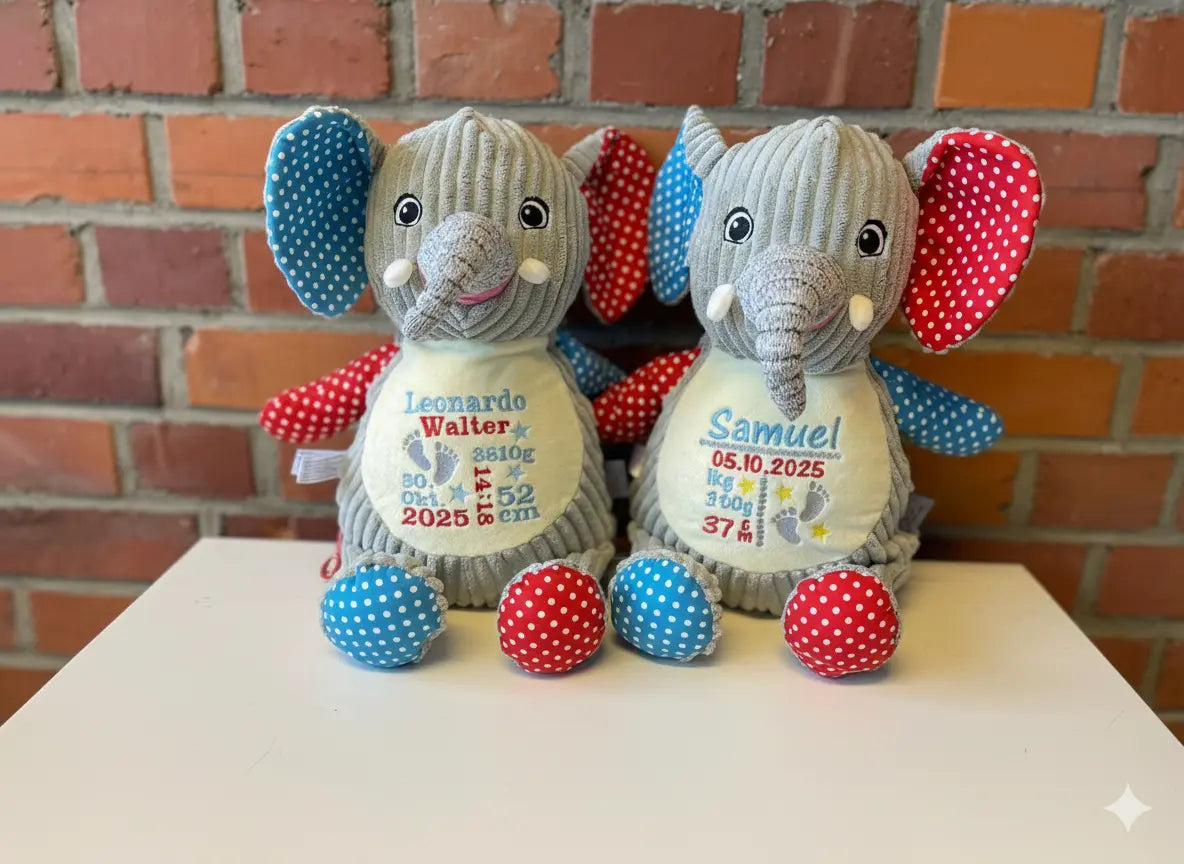 Bestickte Kuschelfreunde