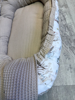 Nestchen für Babybett, individuell konfigurierbar, weiches Schutzbettchen von Mein Shop, mit Baumwollstoff und gepolsterten Seiten