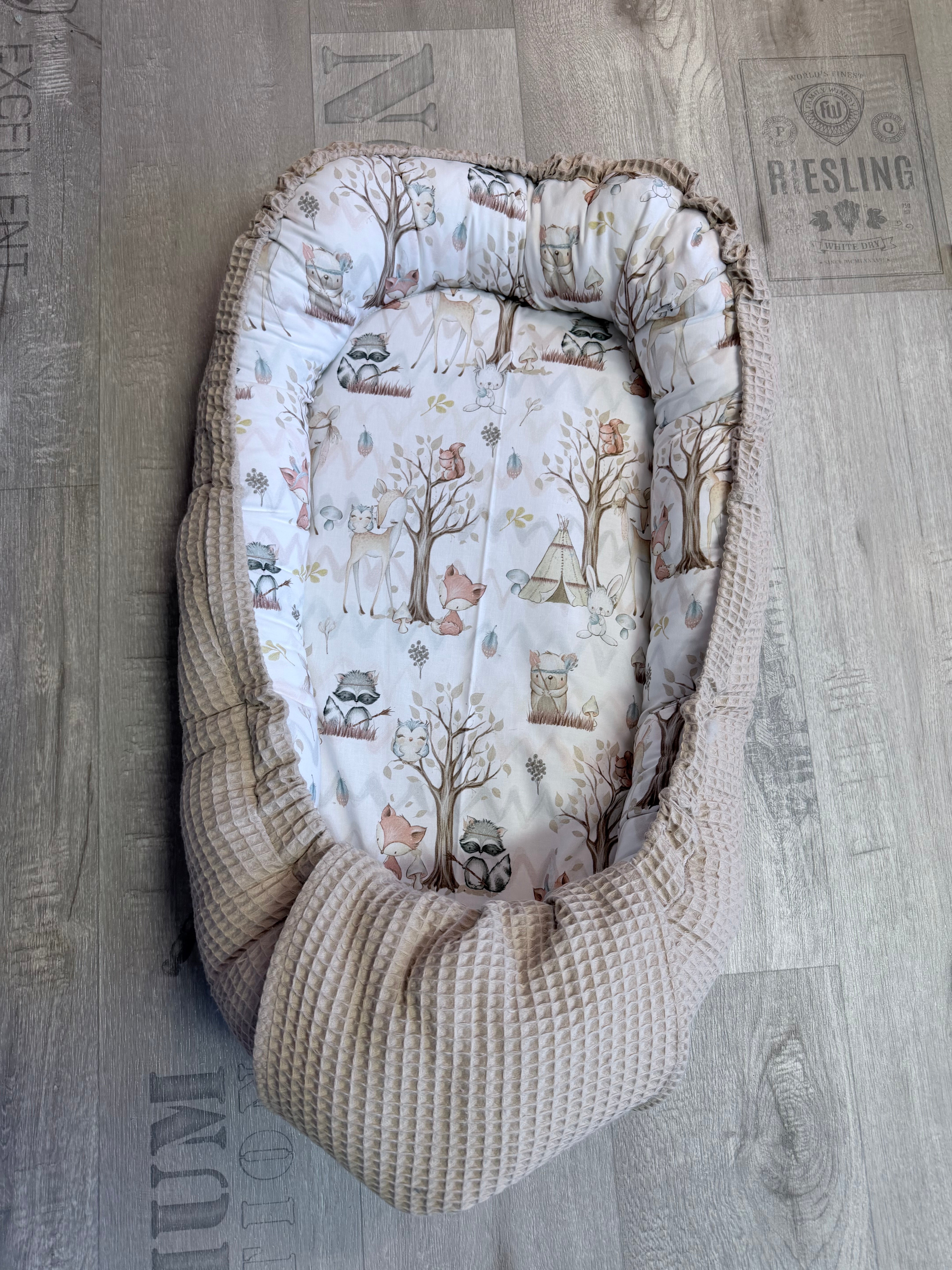 Baby-Nestchen von Mein Shop, weiches Schutzbettchen mit individuell konfigurierbarem Design, geeignet für sichere Babyschlafumgebung