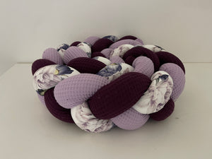 Bettschlange Pfingstrosen, Flieder, Aubergine