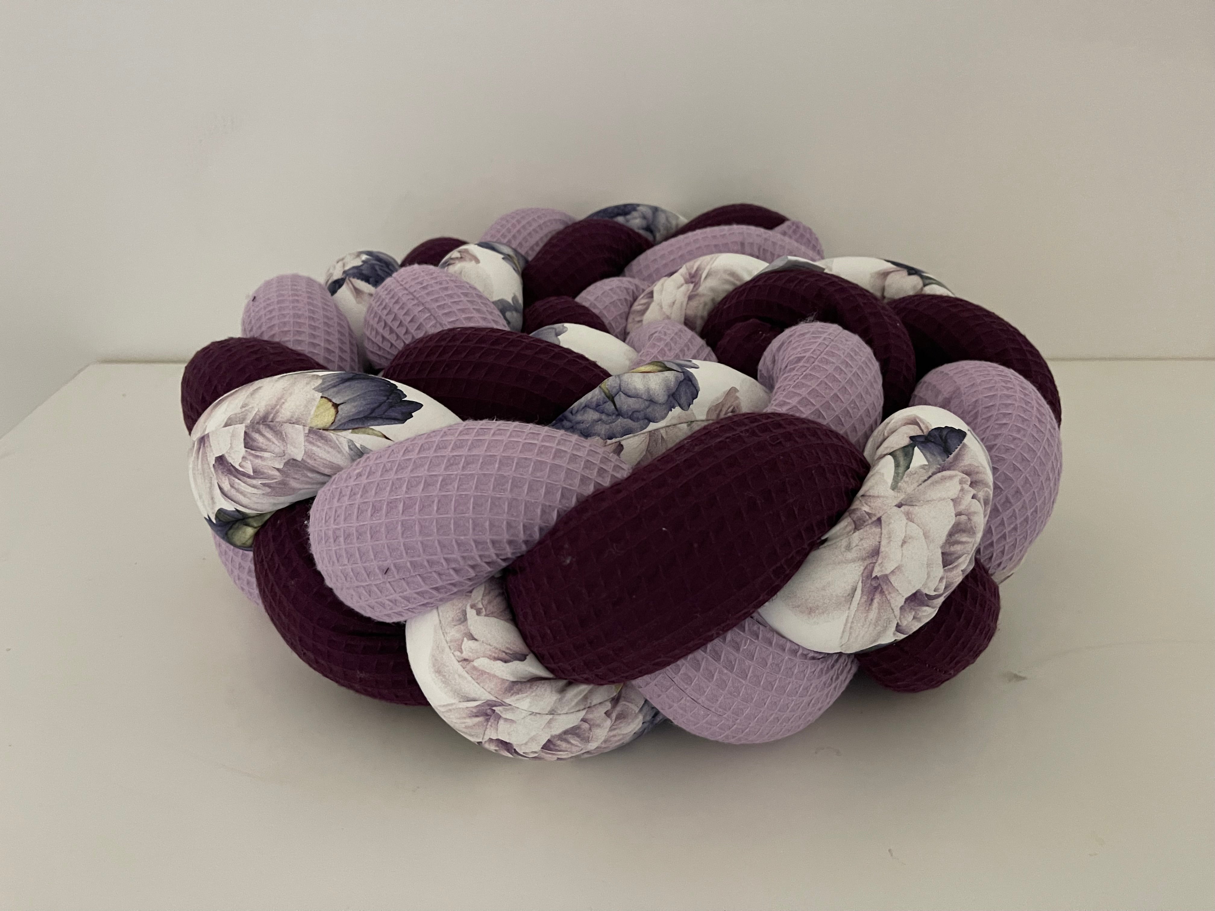 Bettschlange Pfingstrosen, Flieder, Aubergine