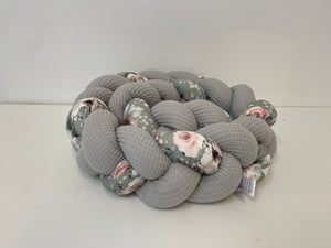 Bettschlange Rosen, Hellgrau