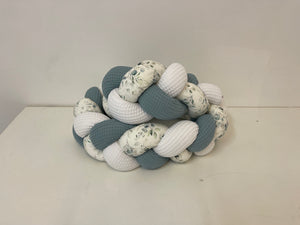 Bettschlange Weiß, Meergrün/Blau,