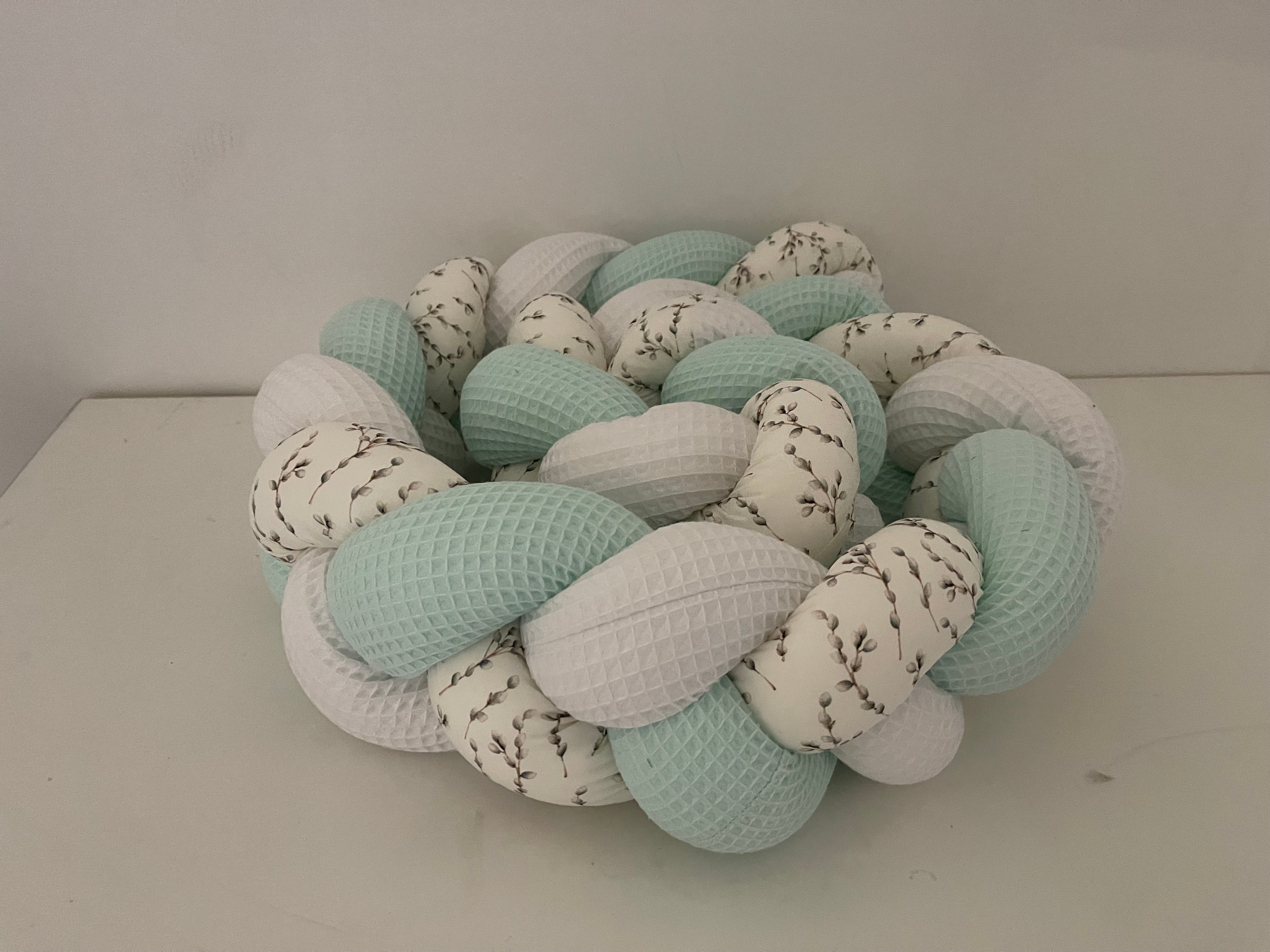 Bettschlange Weiß, Mint, Weidekätzchen