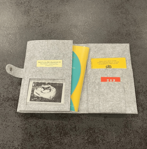 U-Heft-Hülle - bestickt