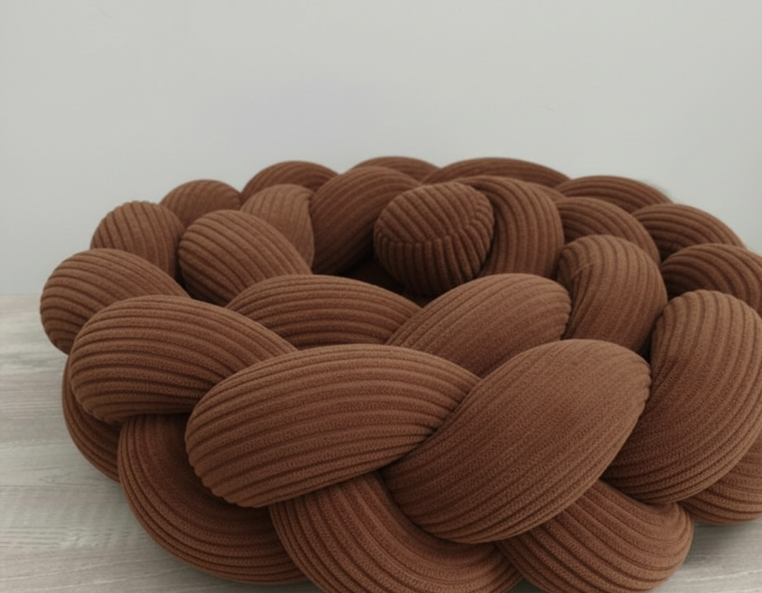 Kuschelig weiche Fleececord Knotenschlangen – Geflochtene Bettschlangen Konfigurator – nach Wunsch - Janines Fadenzauber 