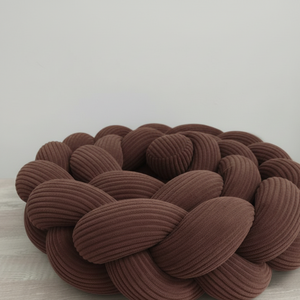 Kuschelig weiche Fleececord Knotenschlangen – Geflochtene Bettschlangen Konfigurator – nach Wunsch - Janines Fadenzauber 