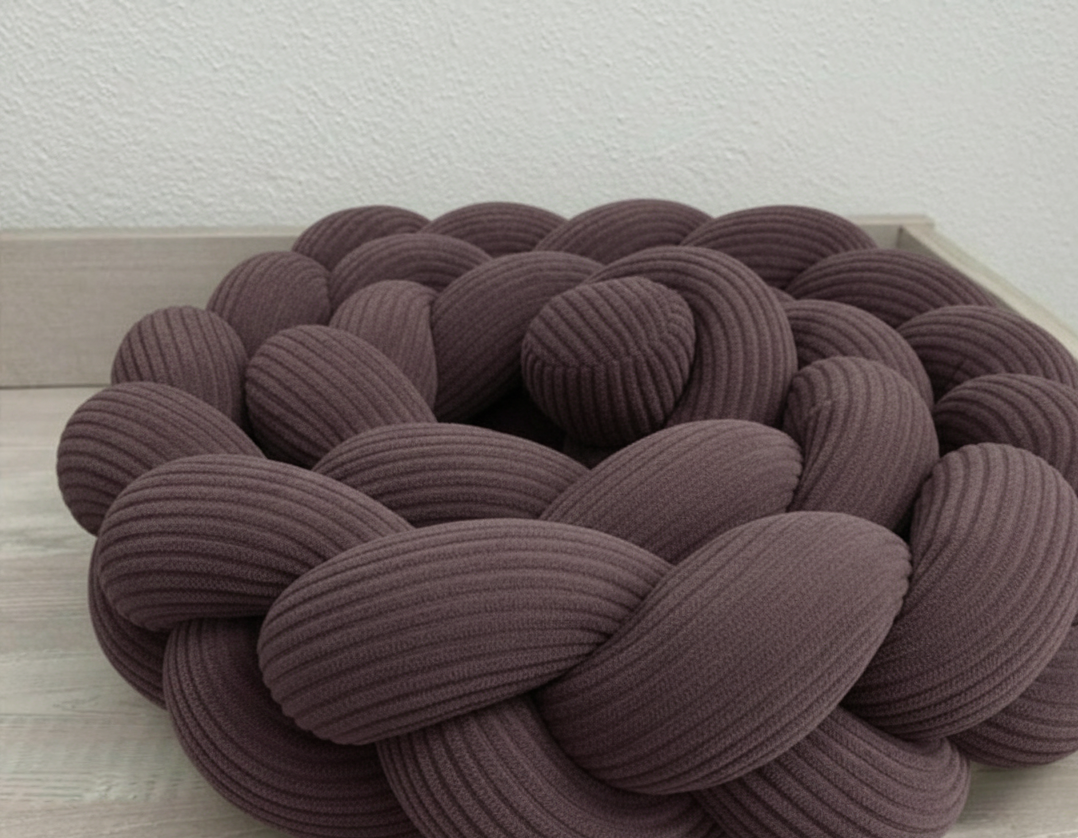 Kuschelig weiche Fleececord Knotenschlangen – Geflochtene Bettschlangen Konfigurator – nach Wunsch - Janines Fadenzauber 