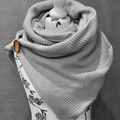 Wickelschal, Dreieckstuch Strick Hellgrau Mein Shop