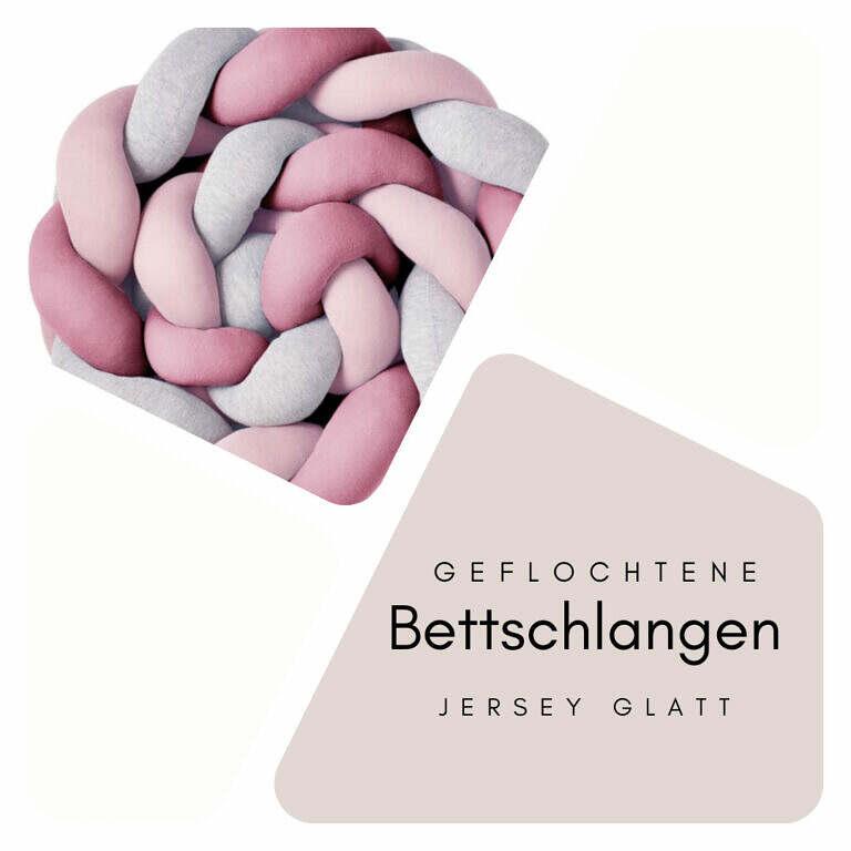 Geflochtene Bettschlangen – Jersey (glatter Stoff) – Konfigurator – 4 fach geflochten