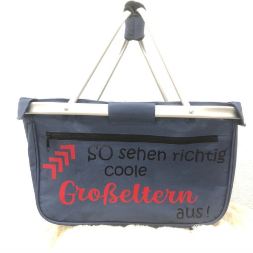 Einkaufskorb personalisierbar - NACHHALTIG - Grau/Anthrazit 2