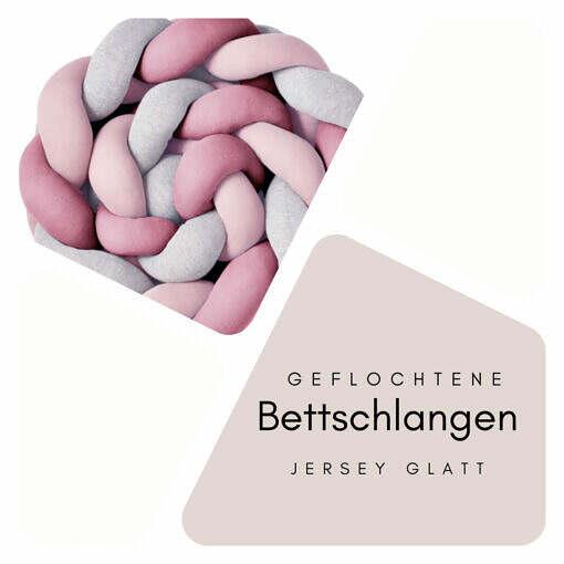 Geflochtene Bettschlangen - Jersey (glatter Stoff) - Konfigurator - 4 fach geflochten 1