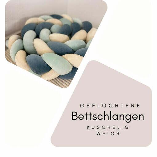 Geflochtene Bettschlangen - KUSCHELIGER und FLAUSCHIGER Velourstoff - Konfigurator - nach Wunsch 1